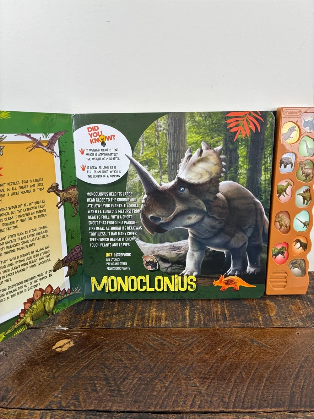 Book of Dinosaurs Prextex Sound Panel Kids Book Habits Hardback Educational